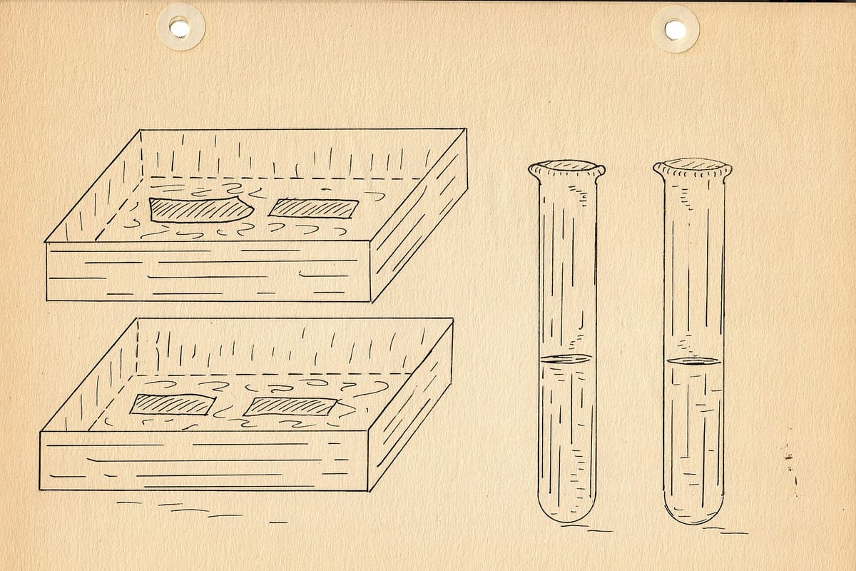 Chemisches Experiment in Vorbereitung